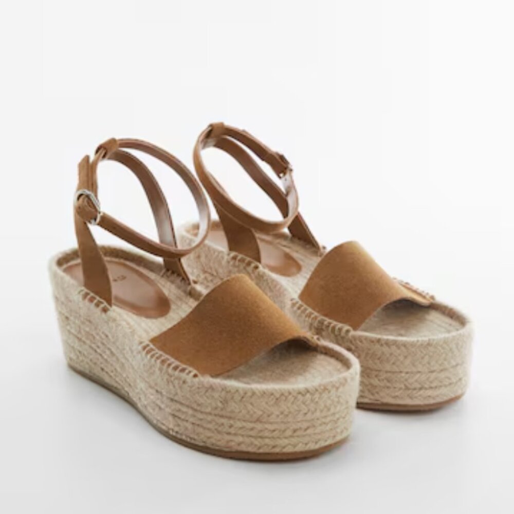 Mango Platform leather sandals